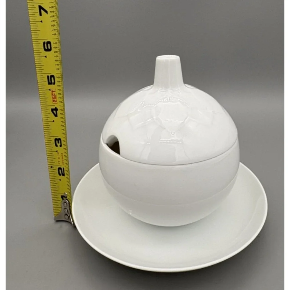 Vintage Rosenthal‎ White Porcelain Lidded Bowl & Plate Made in Germany 6